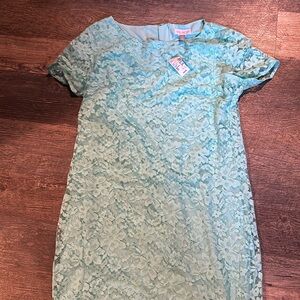 Children’s Place Easter dress size 12 light green teal blue